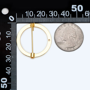 10pcs Brass Round Brooch Pin Blanks, Blank Brooch Base, Safety Pin