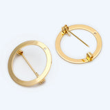 10pcs Brass Round Brooch Pin Blanks, Blank Brooch Base, Safety Pin