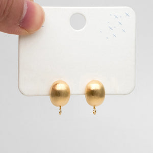 10pcs Brushed Oval Ear Posts Stud Earrings DIY Jewelry Making Supplies