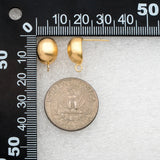 10pcs Brushed Oval Ear Posts Stud Earrings DIY Jewelry Making Supplies