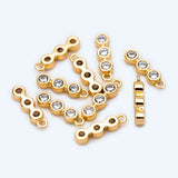 10pcs CZ Paved Bar Charm For DIY Jewelry Making, 11x3mm