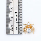 10pcs CZ Spider Charms Brass Zirconia Araneid Pendants