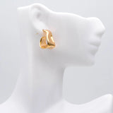 10pcs Chunky Hoop Earring, Hammered Thick Hoops, Large Round Earrings