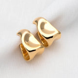 10pcs Chunky Hoop Earring, Hammered Thick Hoops, Large Round Earrings