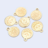 10pcs Coin Charms, Round Coin Disk Pendants, DIY Jewelry Making Supplies