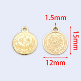 10pcs Coin Charms, Round Coin Disk Pendants, DIY Jewelry Making Supplies