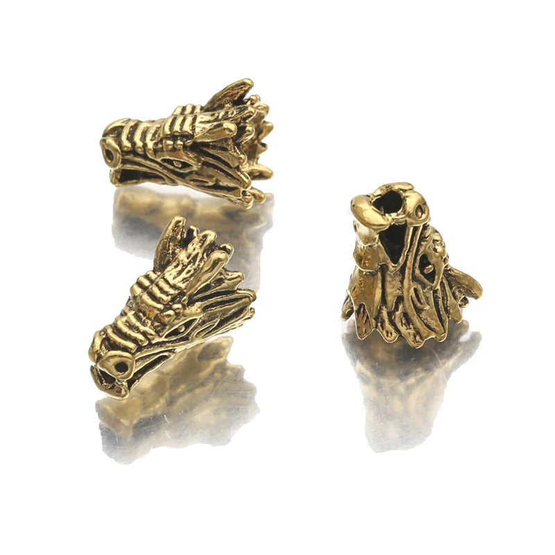 10pcs Dragon Head Spacer Charms for Diy Jewelry Making