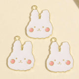10pcs Mix Cartoon Rabbit Charms Bunny Pendant For DIY Necklaces Jewelry Making