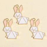 10pcs Mix Cartoon Rabbit Charms Bunny Pendant For DIY Necklaces Jewelry Making