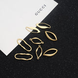 10pcs Irregular Hollow Pendant Charms for Diy Necklace Earrings