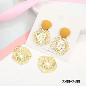 10pcs Hollow Irregular Pendants for Necklace Earrings DIY Jewelry Making