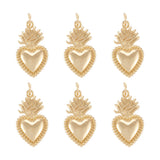 10pcs Sacred Heart Amulet Charms Pendants Jewelry Making Accessories