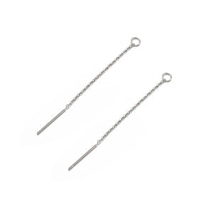 10pcs Stainless Steel Chain Ear Line Earrings Women Drop Dangle Jewelry DIY