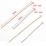 10pcs Stainless Steel Chain Ear Line Earrings Women Drop Dangle Jewelry DIY