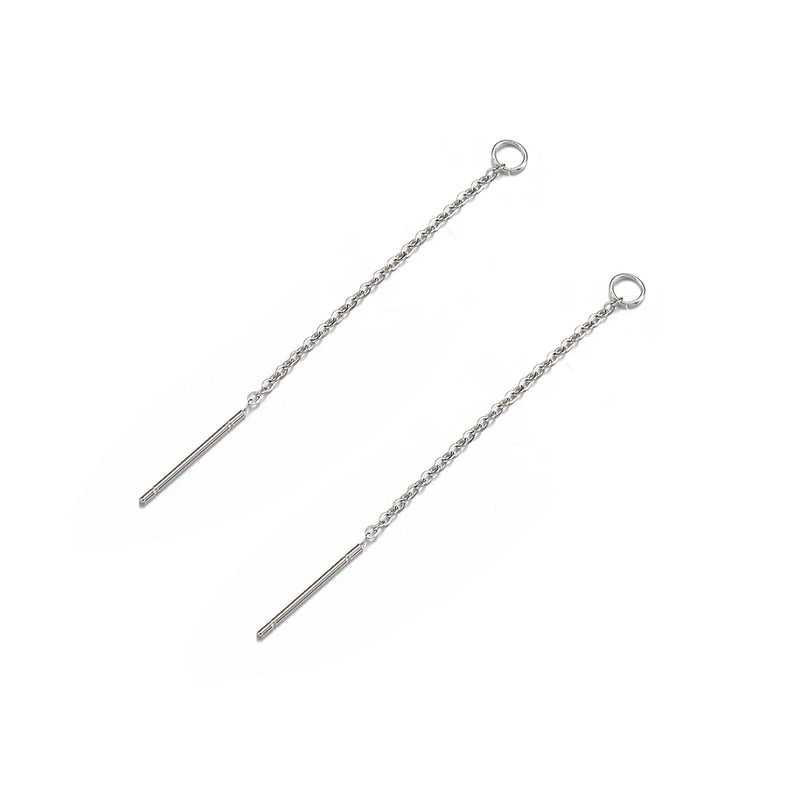 10pcs Stainless Steel Chain Ear Line Earrings Women Drop Dangle Jewelry DIY