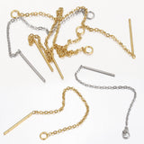 10pcs Stainless Steel Chain Ear Line Earrings Women Drop Dangle Jewelry DIY