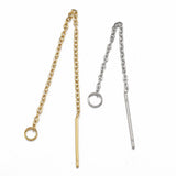 10pcs Stainless Steel Chain Ear Line Earrings Women Drop Dangle Jewelry DIY
