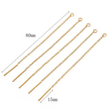 10pcs Stainless Steel Long Chain Earrings Earwire Women Drop Dangle Ear