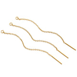 10pcs Stainless Steel Long Chain Earrings Earwire Women Drop Dangle Ear
