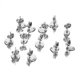 10pcs Stainless Steel Heart Stud Earrings Findings Jewelry Making Accessories