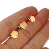10pcs Stainless Steel Heart Stud Earrings Findings Jewelry Making Accessories
