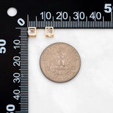 Cube Beads with Cubic Zirconia for Jewelry Making, DIY Material Supplies