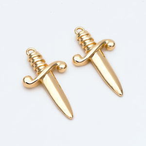 10pcs Dagger Weapon Poniard Charm Pendant DIY Jewelry Making Accessories