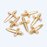 10pcs Dagger Weapon Poniard Charm Pendant DIY Jewelry Making Accessories