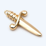 10pcs Dagger Weapon Poniard Charm Pendant DIY Jewelry Making Accessories