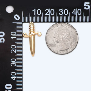 10pcs Dagger Weapon Poniard Charm Pendant DIY Jewelry Making Accessories