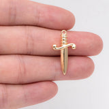 10pcs Dagger Weapon Poniard Charm Pendant DIY Jewelry Making Accessories