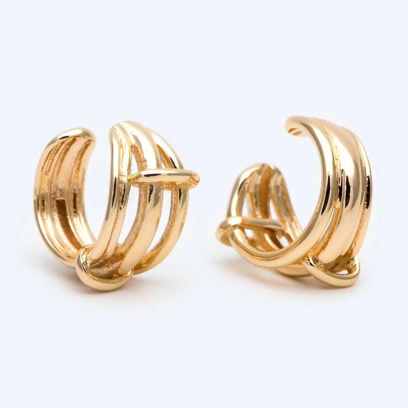 10pcs Plated Ear Cuff Cartilage Earrings