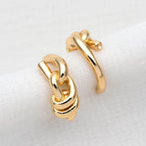 10pcs Knot Ear Cuff, Plated Cartilage Earrings