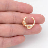 10pcs Knot Ear Cuff, Plated Cartilage Earrings