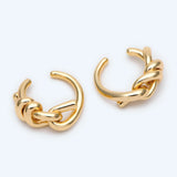 10pcs Knot Ear Cuff, Plated Cartilage Earrings