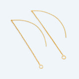 10pcs Ear Threader Earrings, Dainty Earwire Chain Drop Earrings for Women