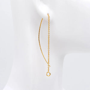 10pcs Ear Threader Earrings Chain Jump Ring Dainty Earrings