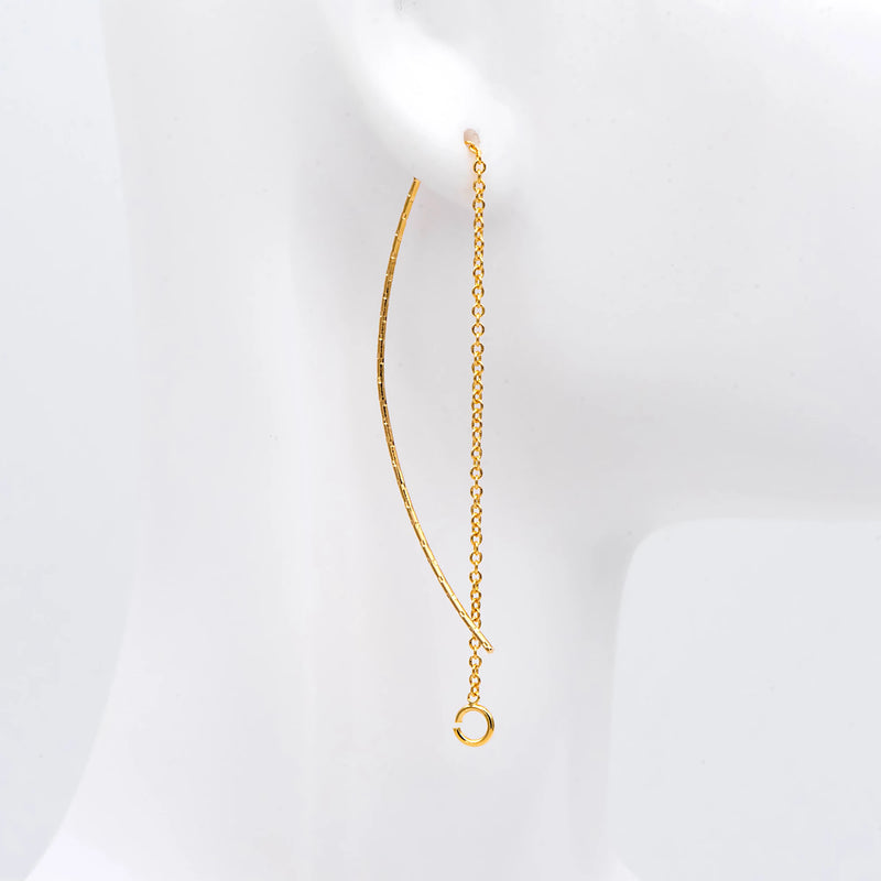 10pcs Ear Threader Earrings Chain Jump Ring Dainty Earrings