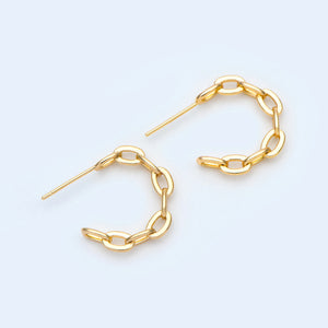 10pcs Geometric Round Ring Stud Earring Posts 20mm