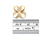 10pcs Flower Charms, Brass Bead Caps, Floral Disc Spacer Beads