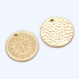 10pcs Hammered Coin Charms, Amulet Pendants, Jewelry Supplies