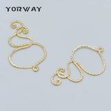 10pcs Hammered Wire Pendants 45x27mm, 18K Plated Brass Charms
