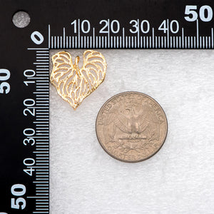 10pcs Heart Leaf Earring Filigree for DIY Jewelry Making (GB-3174)