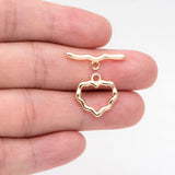 10pcs Heart Ring Toggle Clasp Hooks for DIY Jewelry Making