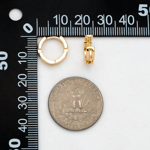 10pcs 14mm Hoop Huggie Chain Earrings (GB-3458)