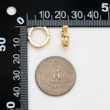 10pcs 14mm Hoop Huggie Chain Earrings (GB-3458)