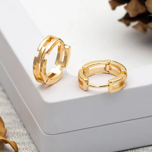 10pcs 14mm Hoop Huggie Chain Earrings (GB-3458)