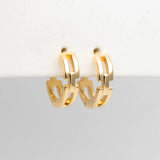 10pcs 14mm Hoop Huggie Chain Earrings (GB-3458)