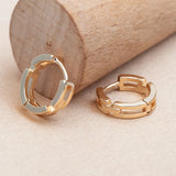 10pcs 14mm Hoop Huggie Chain Earrings (GB-3458)