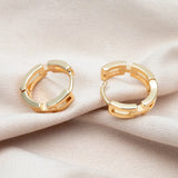 10pcs 14mm Hoop Huggie Chain Earrings (GB-3458)